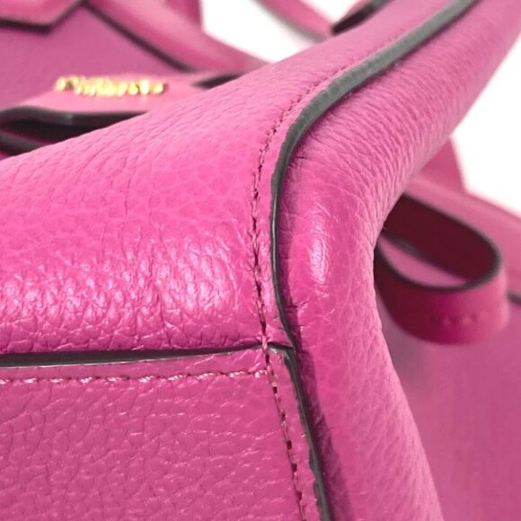 FENDI 8BS083 ORIGAMI MINI Small Shoulder Shoulder Bag Leather purple Unused - Picture 9 of 16